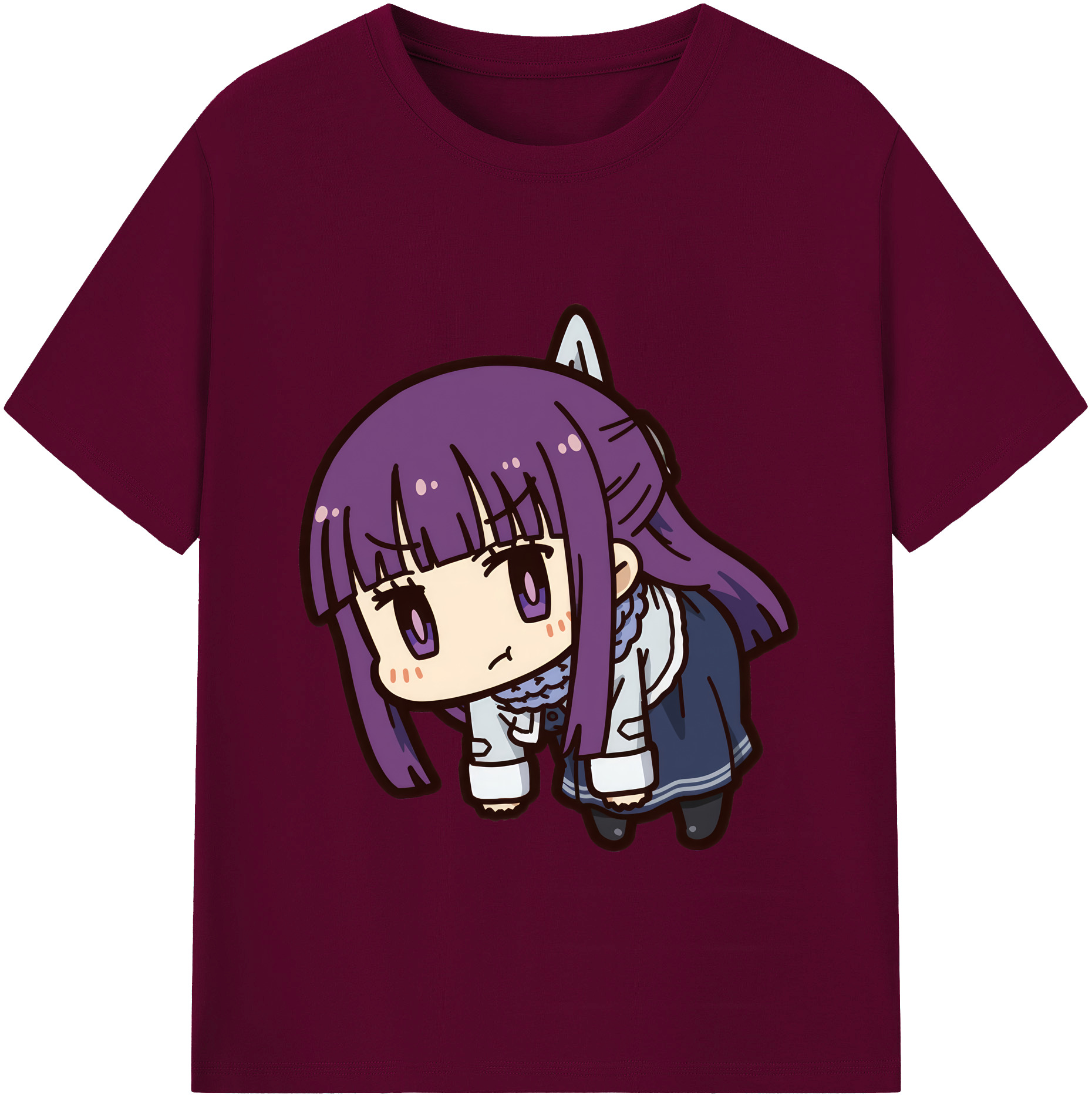 （画像用） 葬送のフリーレン Frieren レディースカジュアルプリントTシャツ（綿100％）